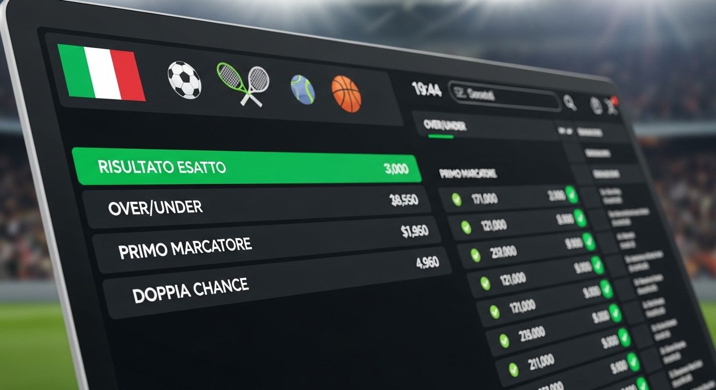 Opzioni e mercati di scommesse live betting